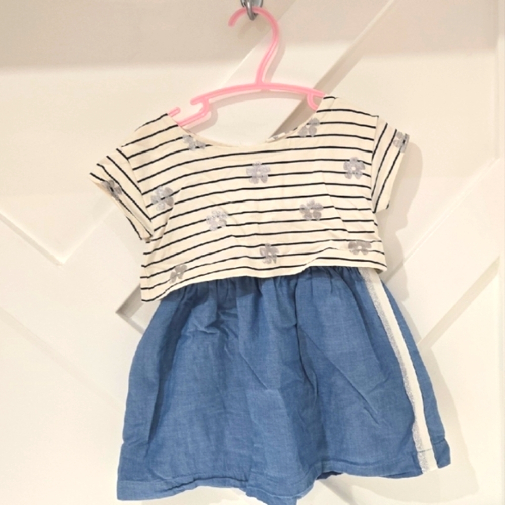 GAP Striped Blue and White Kids Dress